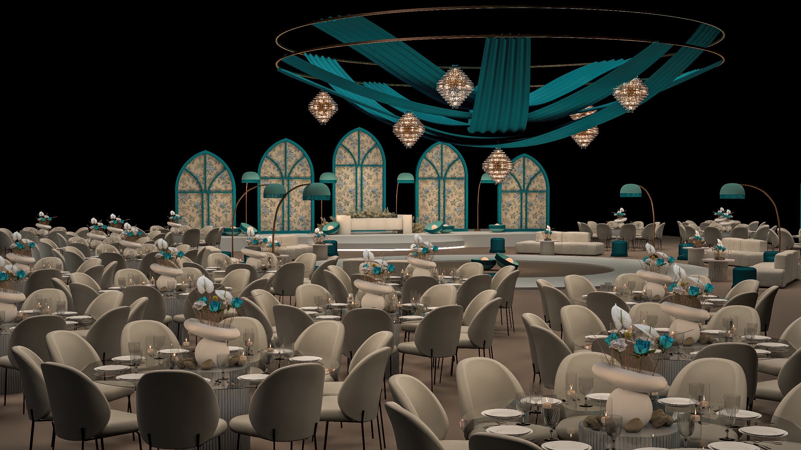 Luxury ceiling decor styling